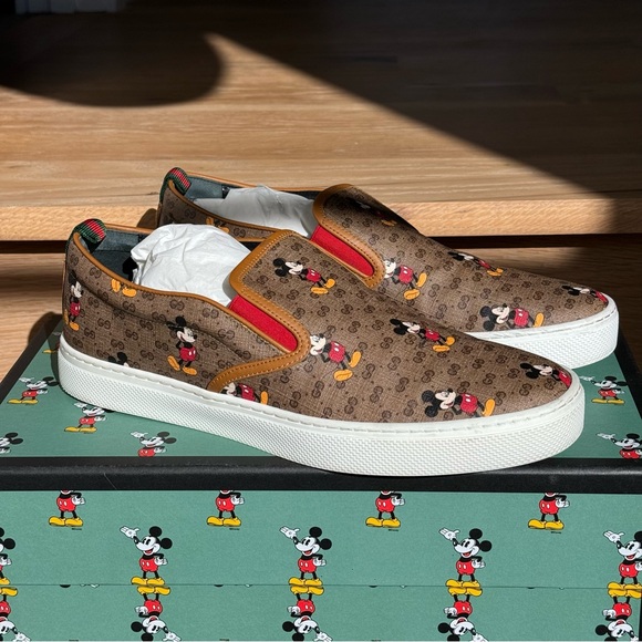 Men’s Size 9 US GUCCI x Disney Mickey Mouse Slip-on + Box +Dustbags - Picture 17 of 17
